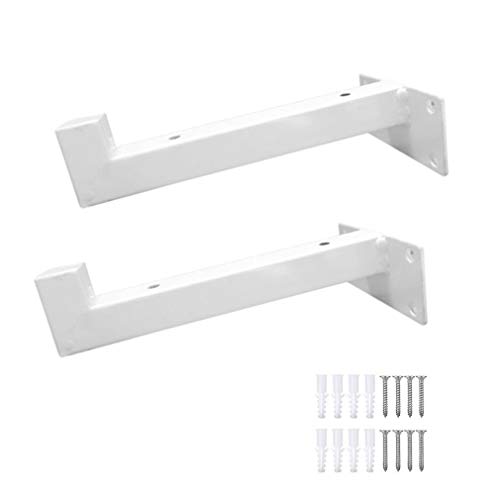 Set mit 2 robusten, schwebenden Regalhalterungen, Regalhalterung, Wandhalterung, versteckte Halterung, Wandregalstütze, für Garten, Terrasse, Rasen, Innen- und Außenbereich, Dekoration, mit Haken von NNJFEJFJGMGRU