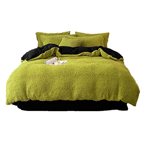 Ultraweicher Fleece-Bettbezug aus Sherpa-Fleece, dick, warm, Queen-Size-Größe mit Reißverschluss, Grün 200 x 230 cm, Grün 220 x 240 cm, Grün 180 x 220 cm, Grün 150 x 200 cm Ultraweicher Fleece-Bettbezug aus Sherpa-Fleece, dick, warm, Queen-Size-Größe mit Reißverschluss, Grün 200 x 230 cm, Grün 220 x 240 cm, Grün 180 x 220 cm, Grün 150 x 200 cm von NNJFEJFJGMGRU