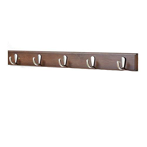 Wandaufhängung, Büro, Massivholz, Schlafzimmer, kreativer hängender Kleiderständer (Farbe: Braun, Größe: 5 Haken) von NNJFEJFJGMGRU