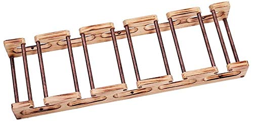 Weinregal, Holzrahmen, europäische Persönlichkeit, kreativer hängender Getränkehalter, Weinbecherhalter, Kelchhalter, 2 Farben, 5 Größen, 0JJ01 (Farbe: Anthrazit, Größe: 59 x 25 cm) (Anthrazit-Farbe von NNJFEJFJGMGRU
