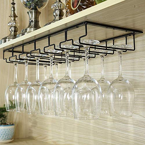 Weinregal, massives Schmiedeeisen, hängend, Getränkehalter, Rotwein-Becherhalter, Weinschrank, kopfüber Regal, Kelch, 3 Farben, 6 Größen, 0JJ01 (Farbe: Weiß, Größe: 80 x 22,5 cm) (Schwarz 70 x 22,5 cm von NNJFEJFJGMGRU