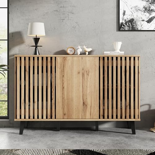NNJN 150 * 40 * 95cm Seitenschrank, Wohnzimmer-Beistelltisch, Sideboard, 3-türiger breiter Schrank, 6 unterteilte Ablagefächer. Geeignet für Wohnzimmer, Schlafzimmer, Büro und Eingangsbereich NNJN 150 * 40 * 95cm Seitenschrank, Wohnzimmer-Beistelltisch, Sideboard, 3-türiger breiter Schrank, 6 unterteilte Ablagefächer. Geeignet für Wohnzimmer, Schlafzimmer, Büro und Eingangsbereich von NNJN