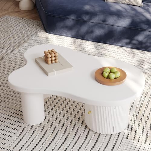 NNJN Asymmetrischer Couchtisch, Coffee Table, stilvoll und robust, geeignet für Wohnzimmer und Büros, mit Stauraum. von NNJN
