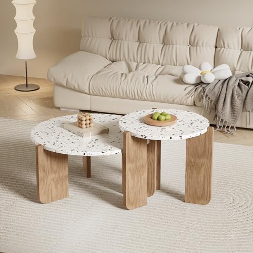 NNJN Moderner zusammensetzbarer Couchtisch, Beistelltisch, Couchtisch-Set für Wohnzimmer, Sofa-Beistelltisch und Balkon, 2er-Set NNJN Moderner zusammensetzbarer Couchtisch, Beistelltisch, Couchtisch-Set für Wohnzimmer, Sofa-Beistelltisch und Balkon, 2er-Set von NNJN