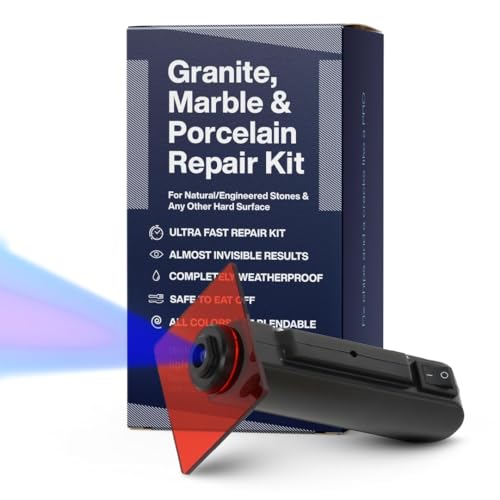 Granit-Reparatur-Set (transparent, schwarz und Acryl-Reparaturset) – ideal als Quarz-Arbeitsplatten-Reparatur-Set I funktioniert hervorragend für Marmor, Porzellan, Keramik und Corian Oberflächen von NNREPAIR
