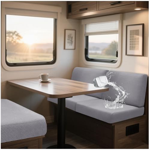NNSMUN Bezüge Für Wohnwagenpolster Jacquard, rutschfeste Wohnmobil Sitzpolster Bezug Mit 2 Cord Wasserdichtes, Sofa Sitzkissenbezug Für Schonbezug Wohnwagen Polster (Light Gray,L 130-150cm,W 65-95cm) NNSMUN Bezüge Für Wohnwagenpolster Jacquard, rutschfeste Wohnmobil Sitzpolster Bezug Mit 2 Cord Wasserdichtes, Sofa Sitzkissenbezug Für Schonbezug Wohnwagen Polster (Light Gray,L 130-150cm,W 65-95cm) von NNSMUN