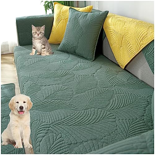 NNSMUN Sofabezug Antirutsch, Sofaschutz Sofaschoner, Kratzschutz Hund Katze Überwurf Hundedecke Ecksofa Sofa Schutzdecke Schonbezug Sofa Abdeckung Anti-rutsch Sofaüberwurf Couchhusse (Green,70x120cm) von NNSMUN