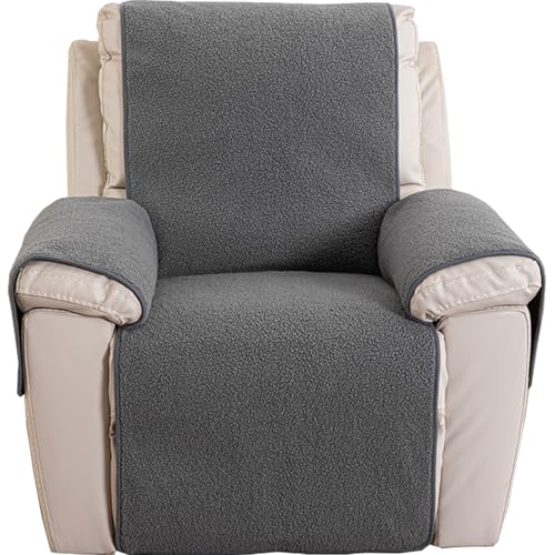 Sofa Armlehnenbezüge, Sesselschoner Sesselauflage, Fernsehsessel Schutzbezug Anti-Rutsch, Relaxsessel Bezüg Sesselüberzug für Zuhause mit Kindern und Haustieren Hund (Grau,M(22"*82")56*207CM) von NNSMUN