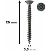 No Brand - 100 Stück Holzschrauben, tf, Stahl verzinkt, 3,5 x 20 mm von NO BRAND