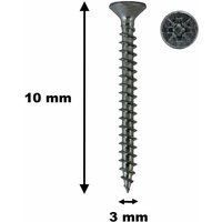 No Brand - 100 Stück Holzschrauben, tf, Stahl verzinkt, 3 x 10 mm No Brand - 100 Stück Holzschrauben, tf, Stahl verzinkt, 3 x 10 mm von NO BRAND