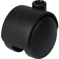 No Brand - Doppel-Lenkrolle Duo hart Kunststoff 50 mm 50 kg schwarz von NO BRAND