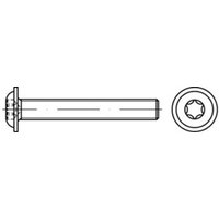 ISO 7380-2 Flachkopfschraube A 2 M 4 x 25 -T20 Vollgewinde A 2 500 Stk von NO BRAND