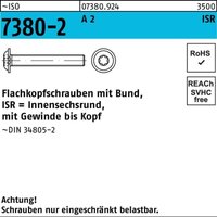 ISO 7380-2 Flachkopfschraube A 2 M 5 x 25 -T25 Vollgewinde A 2 500 Stk von NO BRAND