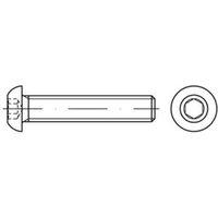 Iso 7380-1 Flachkopfschraube vg M6x25 Stahl 10.9 blank Innensechskant 500 Stk von NO BRAND