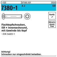 No Brand - Flachkopfschraube iso 7380-1 m.Innensechsrund vg m 3 x 25 -T10 a 2 von NO BRAND