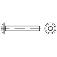 Iso 7380-2 Flachkopf-Flanschschraube vg M4x20 Edelstahl A2 blank Innensechskant 500 Stk von NO BRAND