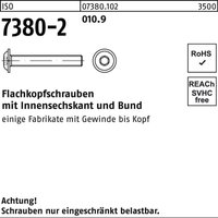 No Brand - iso 7380-2 Flachkopf-Flanschschraube vg M5x25 Stahl 10.9 blank Innensechskant 500 Stk von NO BRAND