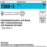 No Brand - Flachkopfschraube iso 7380-2 m.Bund/Innensechsrund vg m 3 x 12 -T10 a 2 von NO BRAND