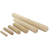Jowe Holzdübel 16mm - Länge 50mm, Riffeldübel für eine starke Holzverbindung, Dübel aus Buche, gerillt - 1000 Stück von NO BRAND