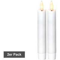 Star Trading Kerzen-Set Flamme, 2 Stück, Wachs, Weiß, Antik-Design, led, Timer, Warmweiß, 15 cm Star Trading Kerzen-Set Flamme, 2 Stück, Wachs, Weiß, Antik-Design, led, Timer, Warmweiß, 15 cm von NO BRAND