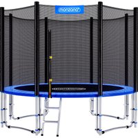 Trampolin ø 366 cm Komplettset inkl. Sicherheitsnetz Leiter Randabdeckung & Zubehör Kindertrampolin Gartentrampolin - Monzana von monzana