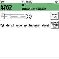 No Brand - iso 4762 Zylinderschrauben 8.8 m 5 x 8 galvanisch verzinkt gal Zn s 500 Stk von NO BRAND