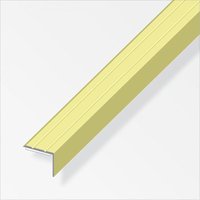 alfer Winkel-Abschluss-Profil 1 m, 25 x 8 mm Aluminium eloxiert messing Winkelprofil von NO BRAND