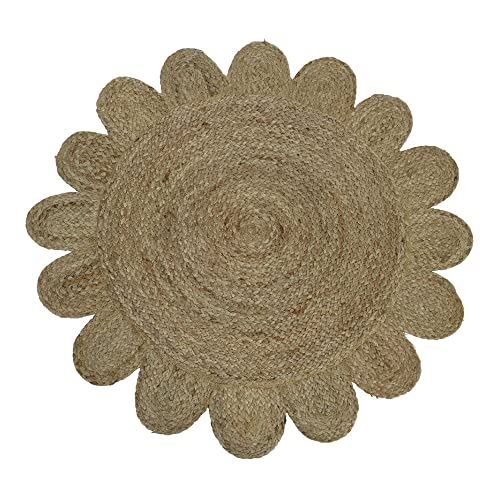 Jute-Teppich, Rand, Durchmesser 90 cm von NO DISPONIBLE