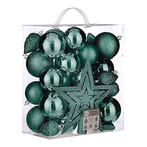 NO DISPONIBLE 72361 Packung mit 40 dekorativen Bällen für Weihnachtsbaum, Blau, bunt von NO DISPONIBLE