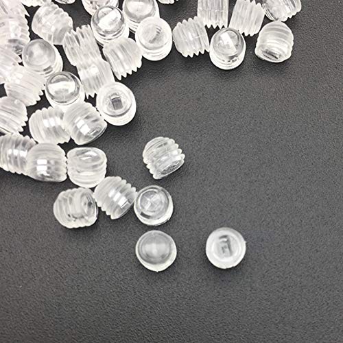 NO LOGO 50Pcs M3 M4 M5 M6 Kunststoff Madenschraube Bolzen transparent klar Stellschraube Madenschraube Schlitzschraube (Größe : M4 X 6) von No Logo