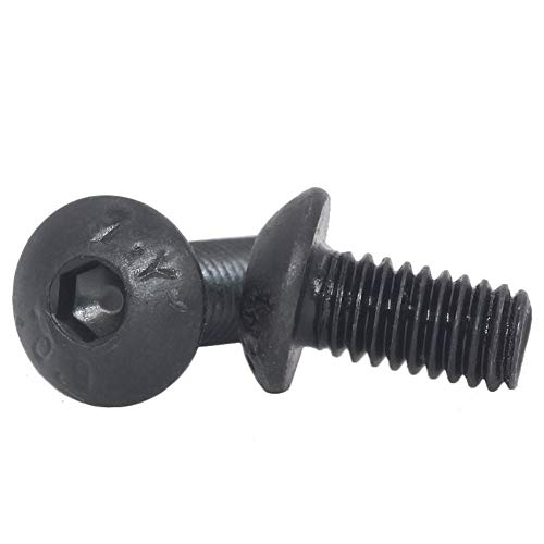 NO-LOGO Fasteners ISO7380 M5 10.9 Ebene Schwarz Sechskant-Taste Kopfschraube Möbel Mushroom Cap Sechskantschrauben HW041 (Color : 20mm, Size : M5 (10Pcs)) von NO-LOGO