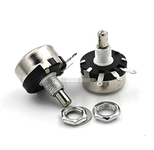 NO LOGO LSB-Potentiometer, 2ST WX110 WX010 10 Ohm - 22K Ohm 10R-22K 3 Lötstützpunkte 6mm runde Metallschaft Eingängig drahtumwickelten Potentiometer (Größe : 4.7K Ohm) von NO LOGO