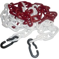 Absperrkette Polypropylencarbonat rot/weiß 9 mm Länge 3 m mit 2 Universalhaken Absperrkette Polypropylencarbonat rot/weiß 9 mm Länge 3 m mit 2 Universalhaken von TEMKA