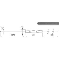 Greisinger GF 1T-T3-AA-BNC Tauchfühler -70 bis +250 °C Fühler-Typ Pt1000 von GREISINGER