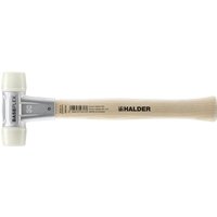 BASEPLEX-Schonhammer, Nylon / Nylon mit Zinkdruckguss-Gehäuse und Holzstiel D=30 mm 3908.030 von Halder