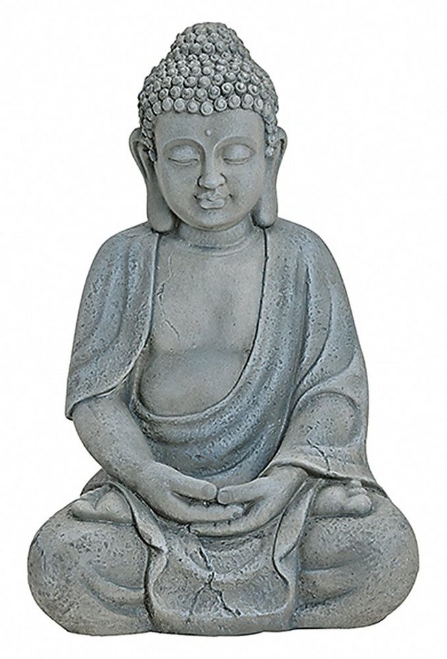 NO NAME Buddhafigur Gartenfigur Buddhafigur, Antiklook, Dekofigur, H 31 cm, Sammlerfigur, Gartenfigur von NO NAME