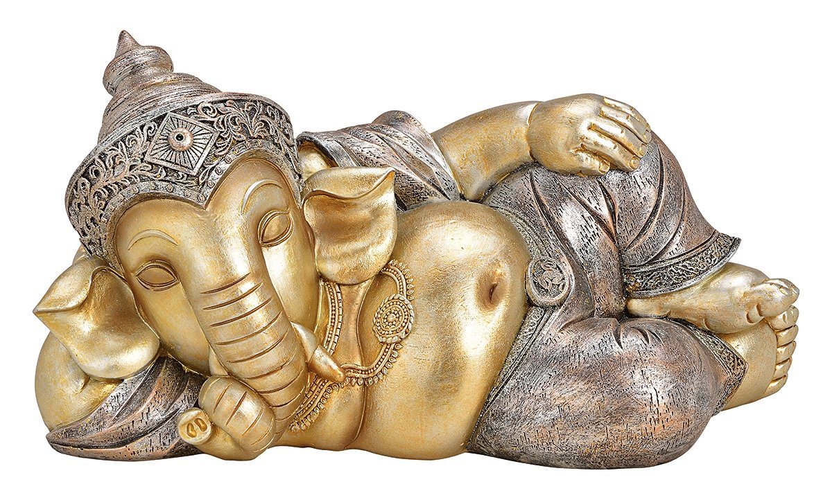 NO NAME Buddhafigur Große, liegende Ganeshafigur, Hindu-Gott, Dekofigur, B 33 cm, Sammlerfigur, Weihnachtsfigur von NO NAME