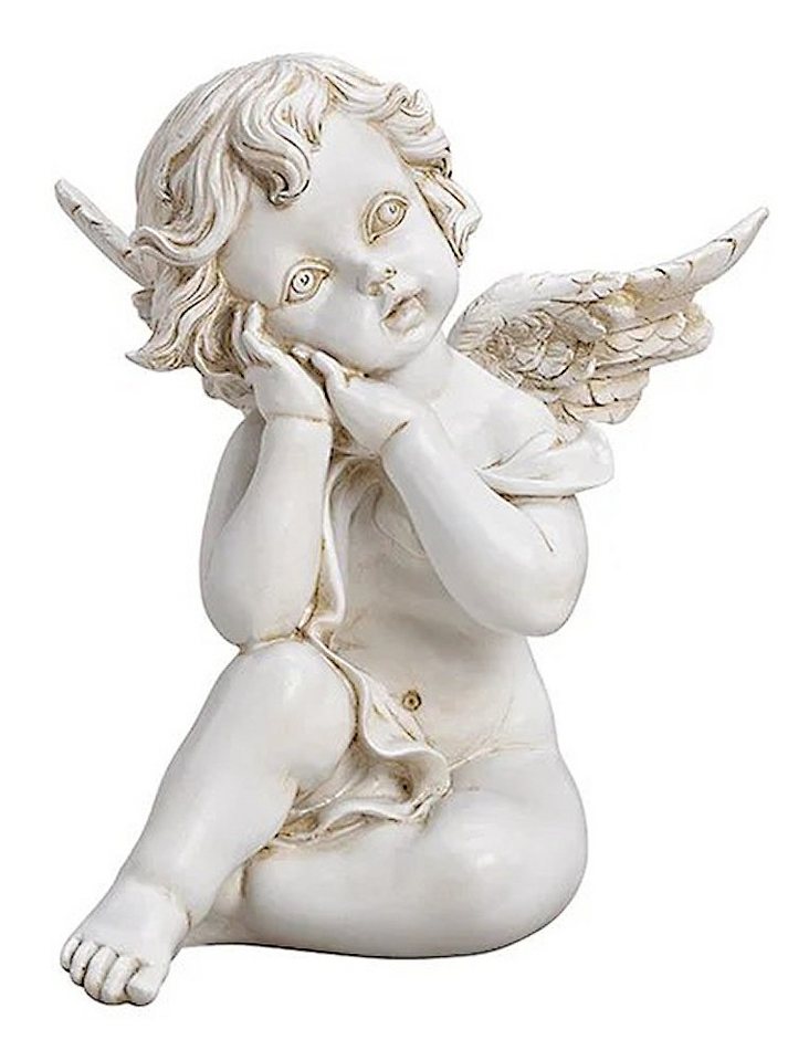 NO NAME Engelfigur Engelfigur stützt Kopf in die Hand, H 20 cm Skulptur Statue von NO NAME