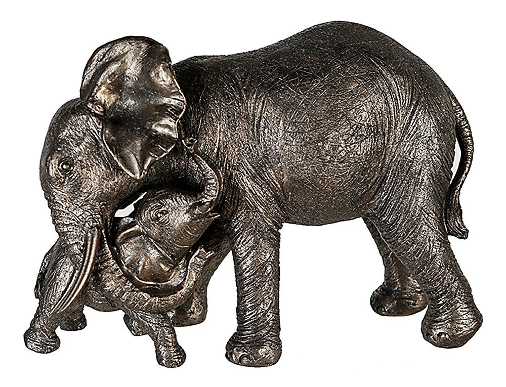 NO NAME Tierfigur Elefantenmutter mit Jungem, Deko-Figur, Elefant-Figur, B 29 cm von NO NAME