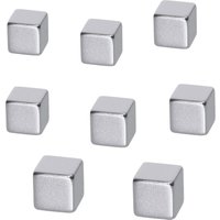 Be Board Neodym Magnet B3101 (b x h x t) 10 x 10 x 10 mm Würfel Silber 8 St. B3101 von PCE