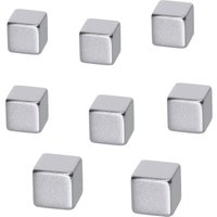 PCE - be Board Neodym Magnet B3101 (b x h x t) 10 x 10 x 10 mm Würfel Silber 8 St. B3101 von PCE