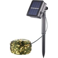 Solar-Lichterkette WS-SL05 100L LED 0.3 W Warmweiß Grün von VOELKNER SELECTION