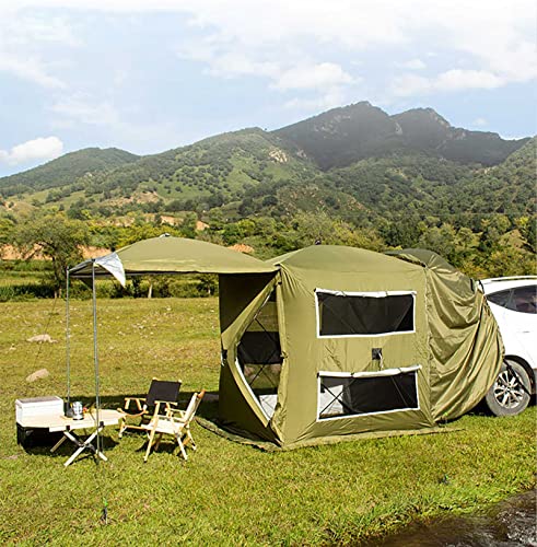 Kofferraumzelt, 495 cm x 180 cm, großes, geräumiges Auto-Heckverlängerungszelt, schnell aufgebautes Camping-Autozelt, bietet Platz für 3–4 Personen, anwendbar auf alle Automodelle von NOALED