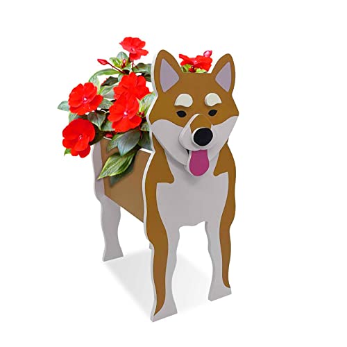 NOALED Blumentopf mit Hundemotiv, niedlicher Cartoon-Pflanztopf in Tierform, Sukkulenten-Pflanzgefäß, Fasstopf für Outdoor-/Indoor-Gartendekoration von NOALED