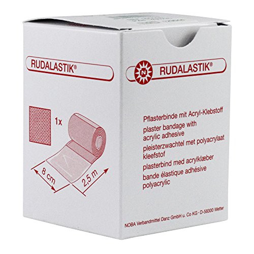 RUDALASTIK elastische Pflasterbinde mit Acryl-Klebstoff 2,5 m, Größen:2.5 m x 8 cm von Nobamed
