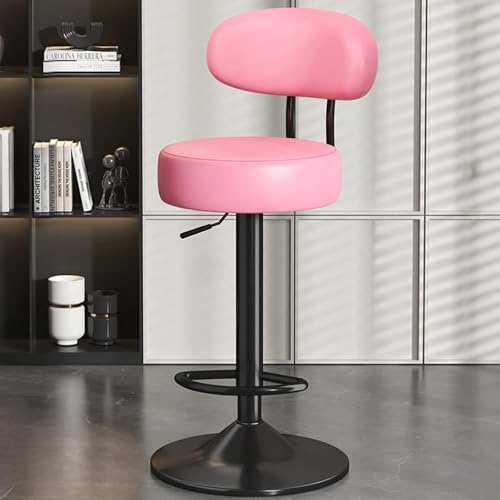 NOBBAT Barhocker, Drehbare, Verstellbare Barstühle Aus PU-Leder Mit Niedriger Rückenlehne, Kissendicke 8 cm, Gepolsterte Barhocker In Thekenhöhe Für Kücheninsel, Esszimmer(Rosa,Lifting Range 44-57cm) NOBBAT Barhocker, Drehbare, Verstellbare Barstühle Aus PU-Leder Mit Niedriger Rückenlehne, Kissendicke 8 cm, Gepolsterte Barhocker In Thekenhöhe Für Kücheninsel, Esszimmer(Rosa,Lifting Range 44-57cm) von NOBBAT