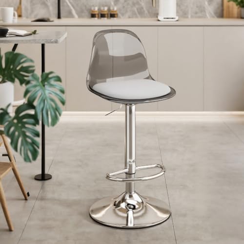 NOBBAT Barhocker, Küchenbarhocker, hochelastischer Schwamm, 38,5 cm verbreitertes Chassis, PU-Leder, Küchenhocker mit Fußstütze, Thekenstuhl mit Metallrahmen, für Bar, Kücheninsel, Bistro(Gray,Lifting NOBBAT Barhocker, Küchenbarhocker, hochelastischer Schwamm, 38,5 cm verbreitertes Chassis, PU-Leder, Küchenhocker mit Fußstütze, Thekenstuhl mit Metallrahmen, für Bar, Kücheninsel, Bistro(Gray,Lifting von NOBBAT