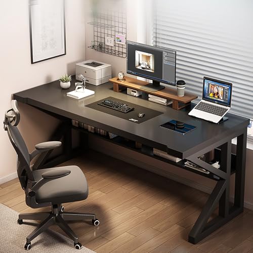 NOBBAT Computertisch, Gaming-Tisch, Telearbeitstisch, Schreibtisch, PC-Tisch, PC-Arbeitstisch, 40 mm Stahlrahmen + 25 mm Tischplatte, Schreibtisch, stabil und einfach zu montieren(120x60x75cm) von NOBBAT