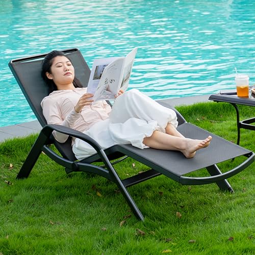 NOBBAT Pool-Liegestühle, Terrassen-Chaiselongue-Sessel, Faltbares Terrassenmöbel-Set,Rahmen Aus Aluminiumlegierung Für Poolrand, Deck, Sonnenbaden NOBBAT Pool-Liegestühle, Terrassen-Chaiselongue-Sessel, Faltbares Terrassenmöbel-Set,Rahmen Aus Aluminiumlegierung Für Poolrand, Deck, Sonnenbaden von NOBBAT