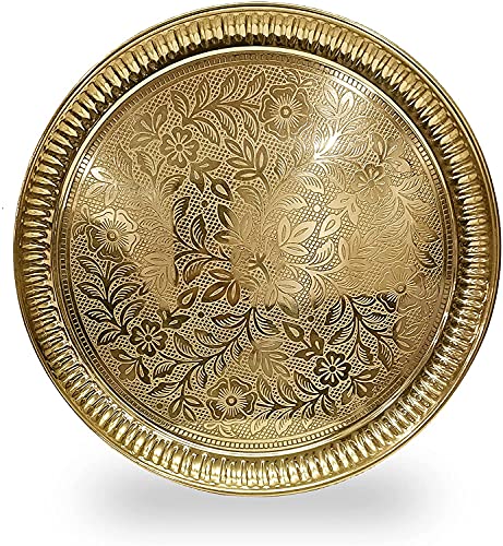 NOBILITY Pure Brass Pooja Plate 10 Inch Pooja Thali Set Arti Thali Traditional Handcrafted For Puja Home Office Mandir Gift Items NOBILITY Pure Brass Pooja Plate 10 Inch Pooja Thali Set Arti Thali Traditional Handcrafted For Puja Home Office Mandir Gift Items von NOBILITY